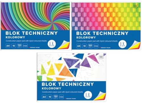 Blok techniczny A3 Kolorowy 10 kartek Interdruk_81431