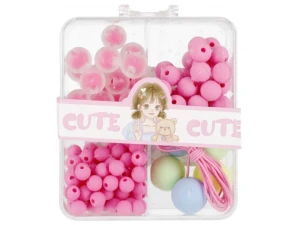 Zestaw pastelowych koralików do nawlekania 532511 Mega Creative