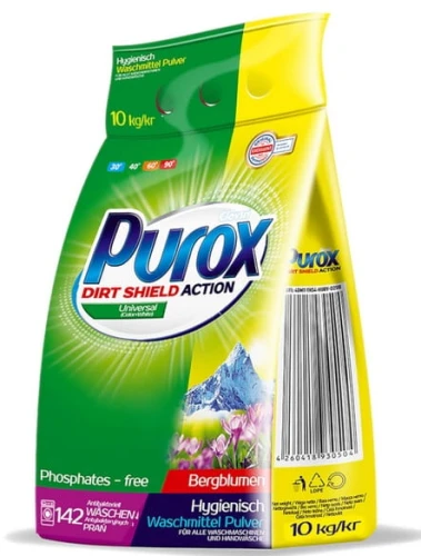 Proszek do prania UNIWERSALNY, 10 kg 142 pran Purox_81881