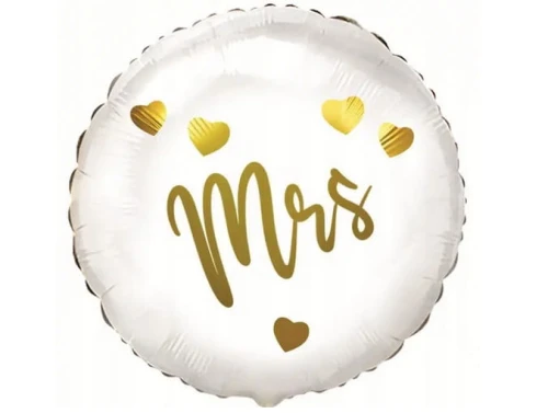 Balon foliowy 18"" „Mrs” biały B401622 Flexmetal_82110