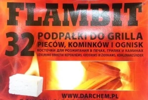 Podpałka do grilla duża biała 32szt. Flambit