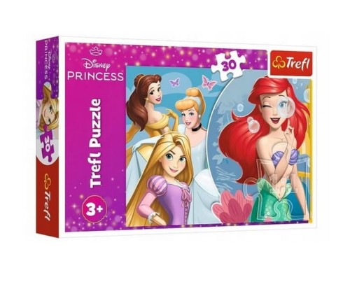 Puzzle 30 elementów 3+ 18308 Piękny dzień księżniczek Disney Tref