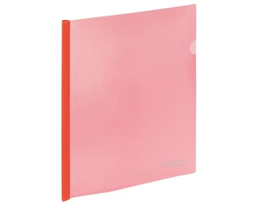 Skoroszyt zaciskowy A4 przezroczysty czerwony Grand