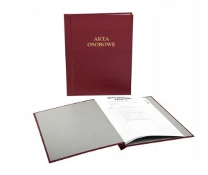 Teczka do akt osobowych A4 oklejana bordowa Kakado-Delfin