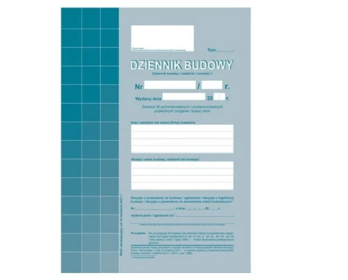 Dziennik budowy A4 603-2Z Michalczyk I Prokop