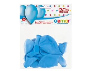 Balony lateksowe 26cm 10szt Niebieskie Gemar