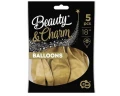 Balony "Beauty and Charm - platynowe" złote jasne 46cm 18" 5szt Godan