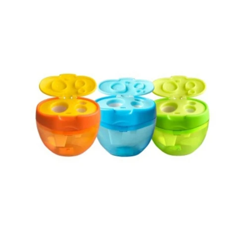 Temperówka Potrójna z Pojemnikiem Mix Kol Tetis_57656