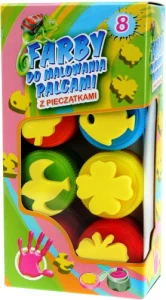 Farby do malowania palcami + pieczątki 8kolorów Titanum
