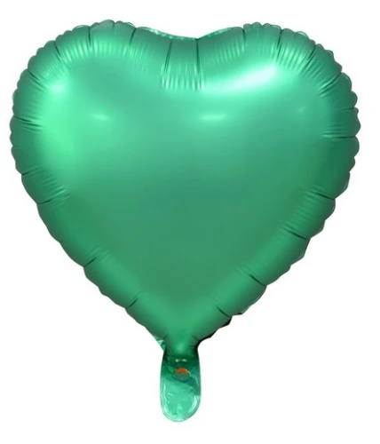 Balon foliowy serce matowe zielone 36cm Godan_83781
