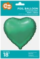 Balon foliowy serce matowe zielone 36cm Godan_83780