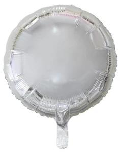 Balon foliowy okrągłe srebrne 36cm Godan