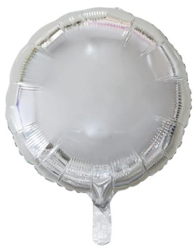 Balon foliowy okrągłe srebrne 36cm Godan_83787