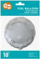 Balon foliowy okrągłe srebrne 36cm Godan_83786