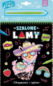 Zdrapywanka z rysikiem szalone lamy Aksjomat