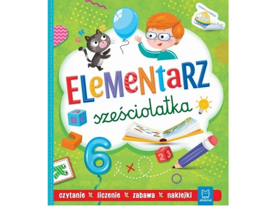 Książeczka Elementarz sześciolatka Nauka. Zabawa. Naklejki Aksjomat_83861