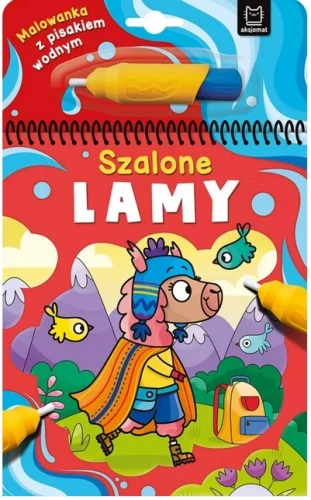 Malowanka z pisakiem wodnym szalone lamy  Aksjomat_83902