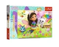 Puzzle 100 elementów 5+ 14832 Domek Gabi brokatowe Trefl_82868