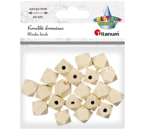 Koraliki drewniane 10mm 20szt Titanum