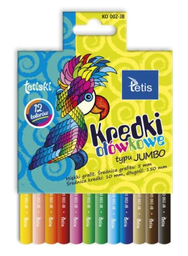 Kredki okrągłe jumbo 12kol. KO002-JB Tetis_52665