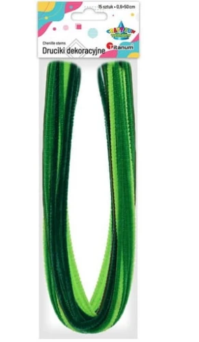 Drucik kreatywny zielony 50cm 15szt. 283056 Titanum 
_54008
