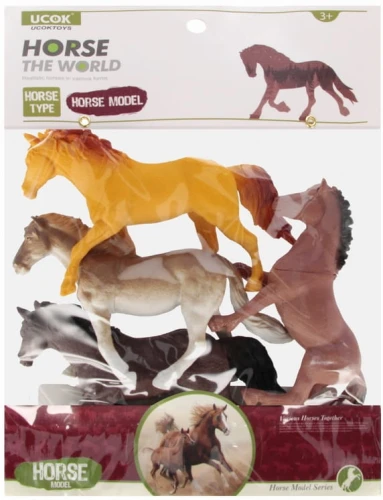 Konie 13cm figurki op.4 szt. Mega Creative _84346