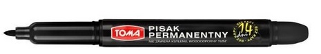 Marker permanentny TO-324 czarny Toma_84399
