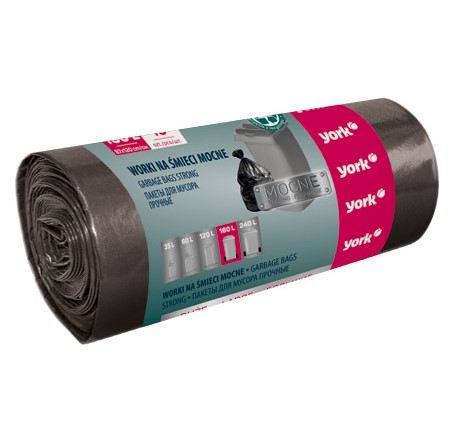 Worki na śmieci mocne 160L 10szt York_84454