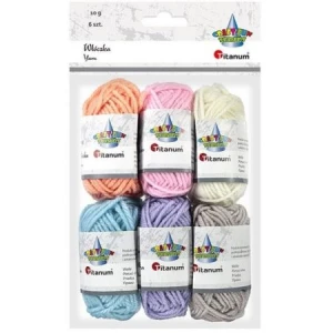 Włóczka 6 kolorów pastelowych po 10g Titanum 439992