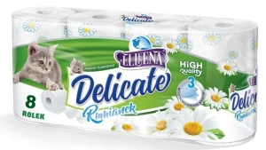 Papier toaletowy Delicate Rumianek 8 rol. 3-warst. Elleena