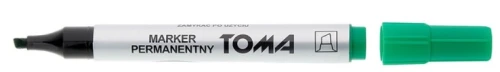 Marker permanentny TO-091 ścięty 1, 5 mm zielony Toma_84944