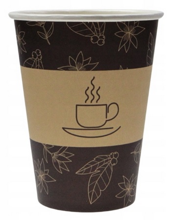 Kubki papierowe na kawę  EKO  bez plastiku 250ml 50 sztuk Love Nature_85606