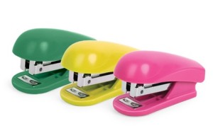 Mini zszywacz 12 arkuszy 26/6 żółty Forpus