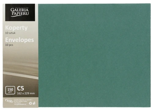 Koperty ozdobne C5 Pearl zielone 150g – 10szt.  Galeria Papieru_85804