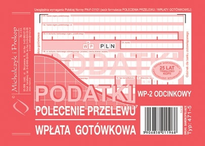Polecenie przelewu- Podatki A6 471-5 MP_23454