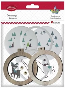 Zestaw do złożenia Drewniane Bombki 2szt. Titanum