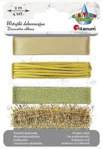 Wstążki tekstylne 4szt złote Titanum