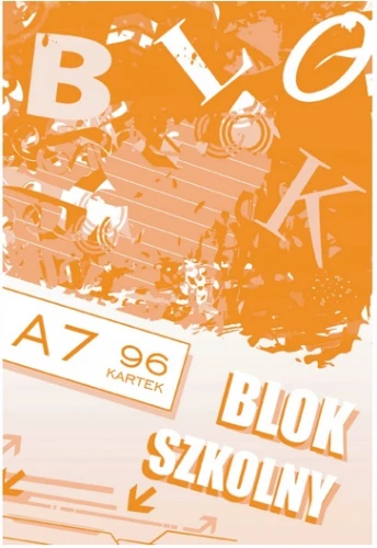 Blok szkolny - Notatnik A7 96 Kratka Kreska_54097