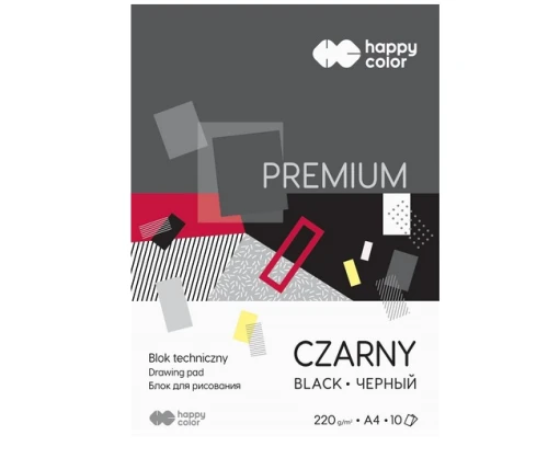 Blok techniczny czarny A4 10 kartek Happy Color_86378