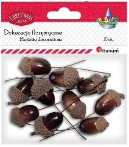 Dekoracja florystyczna Żołędzie na druciku Titanum