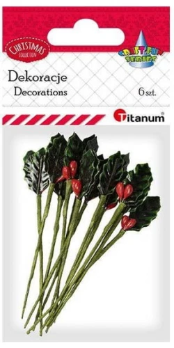 Dekoracja ostrokrzew 6 szt. Titanum_86451