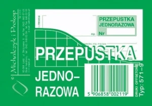 Przepustka Jednorazowa A7 571-9 MP