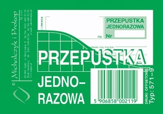 Przepustka Jednorazowa A7 571-9 MP_35598