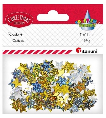 Konfetti Gwiazdki hologram 14g Titanum_86486