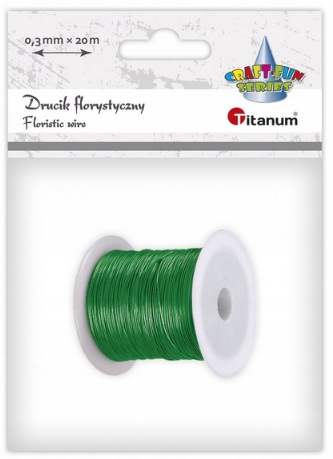 Drucik florystyczny 0,3mm 20m zielony Titanum_86489