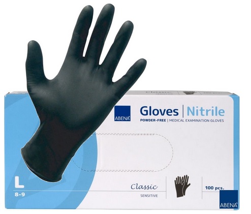 Rękawiczki nitrile czarne L Abena_86907