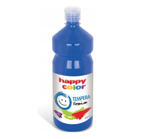 Farba tempera premium 1000ml niebieska Happy Color_87105