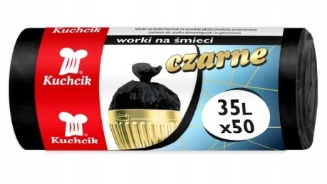 Worki na śmieci mocne czarne 35L x 50szt. Kuchcik_87197