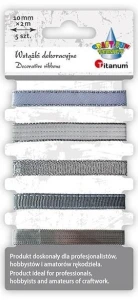 Wstążki 10mm 5x2m srebrne Titanum