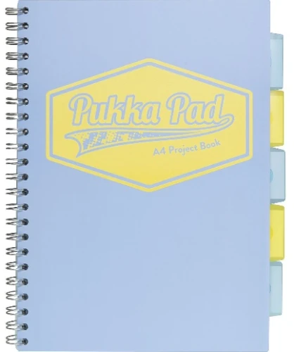 Kołozeszyt A4 200k kratka Project Book Pastel niebieski Pukka Pad_54047